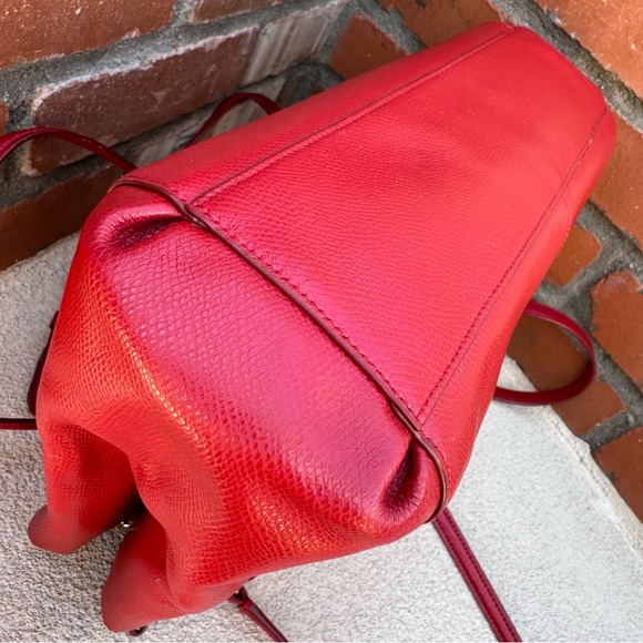 COACH❤️Large Christie Carry-All in Cardinal Red with Wallet & Scarf BUNDLE - Picture 9 of 15